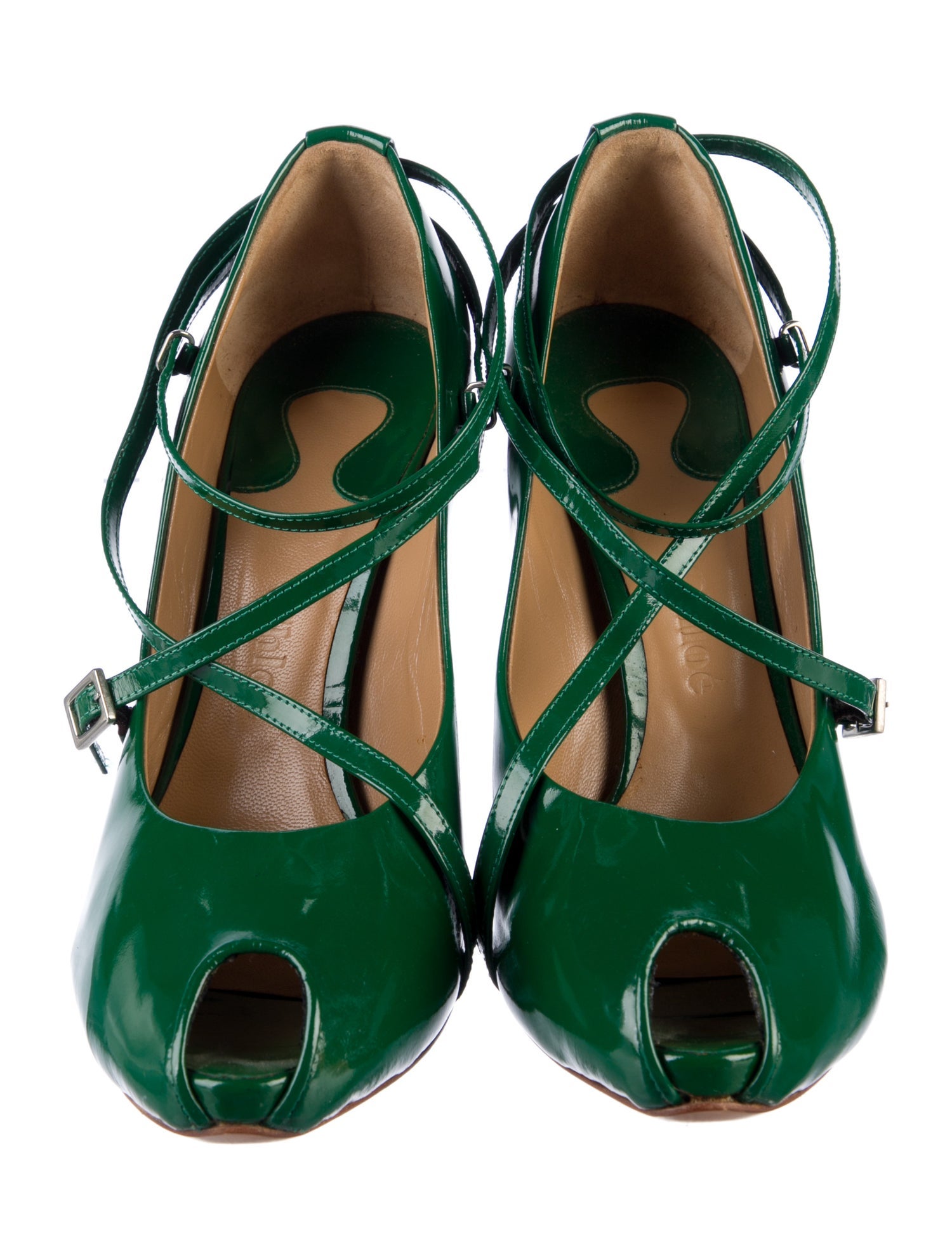 Chloé Leather T-Strap Pumps